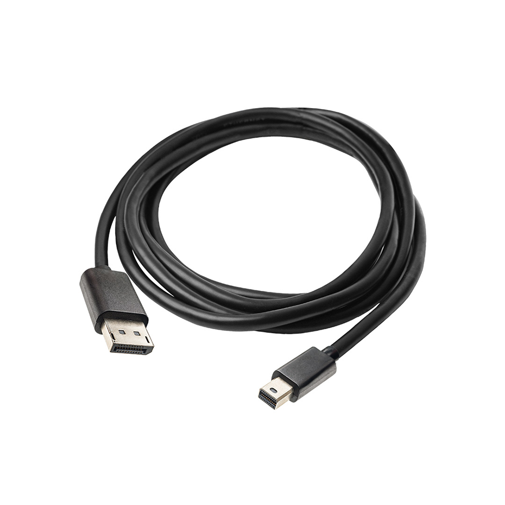 A black EIZO monitor cable with a Mini-DisplayPort connector at one end and a DisplayPort connector at the other end.