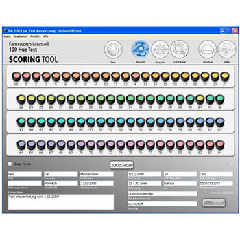 Farnsworth-Munsell 100 Hue Scoring Software Test