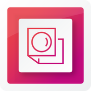 Fiery XF 9 Product Verifier logo of a magnifier on a pink background