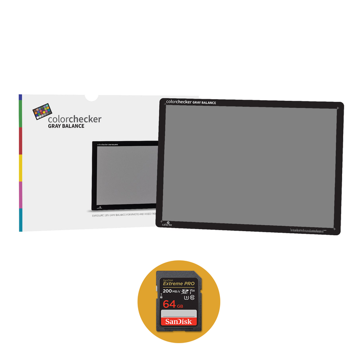Calibrite ColorChecker Gray Balance with a FREE SanDisk 64GB Memory Card