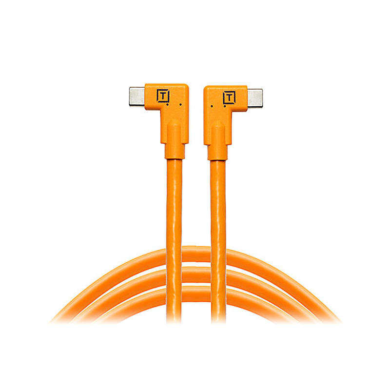 Tether Tools TetherPro USB-C to USB-C Dual Right Angle 15' (4.6m) Cable Orange