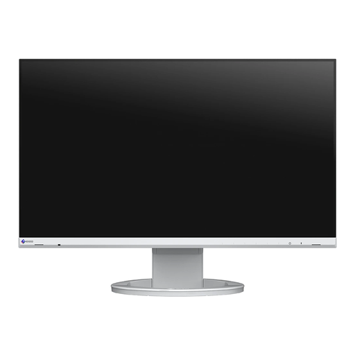 An image of the EIZO FlexScan EV2490-WT 24 Inch Full HD Monitor in white from the front.