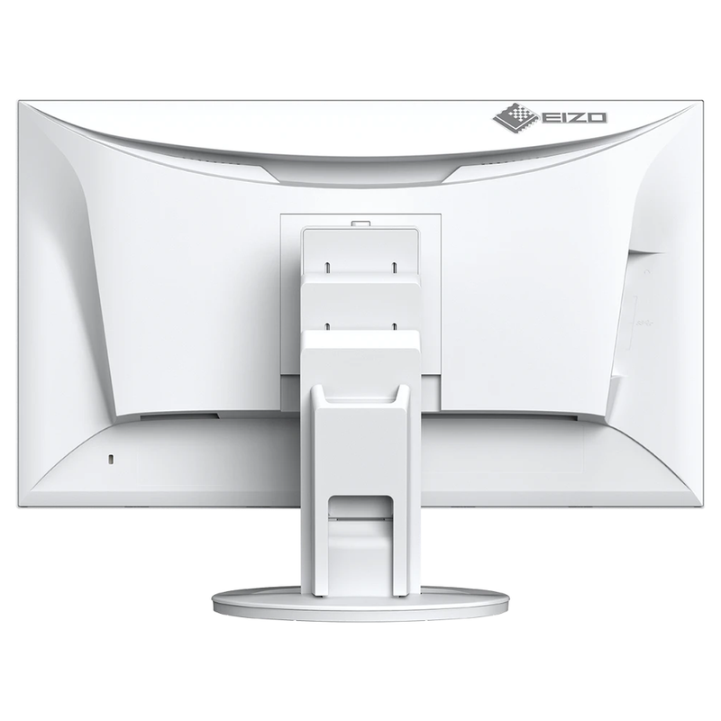 An image of the EIZO FlexScan EV2490-WT 24 Inch Full HD Monitor in white from the back.