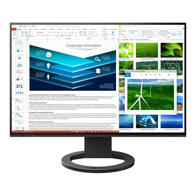 EIZO FlexScan EV2485-BK 24 Inch Full HD Monitor - Black