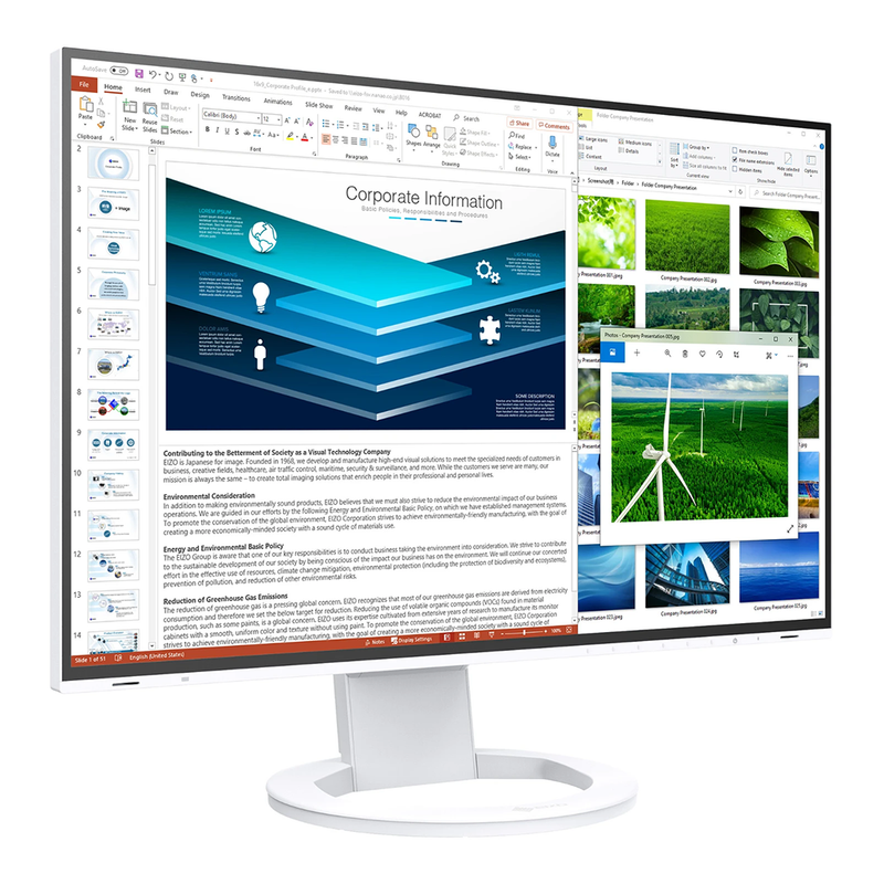 EIZO FlexScan EV2485-WT 24 Inch Full HD Monitor - White