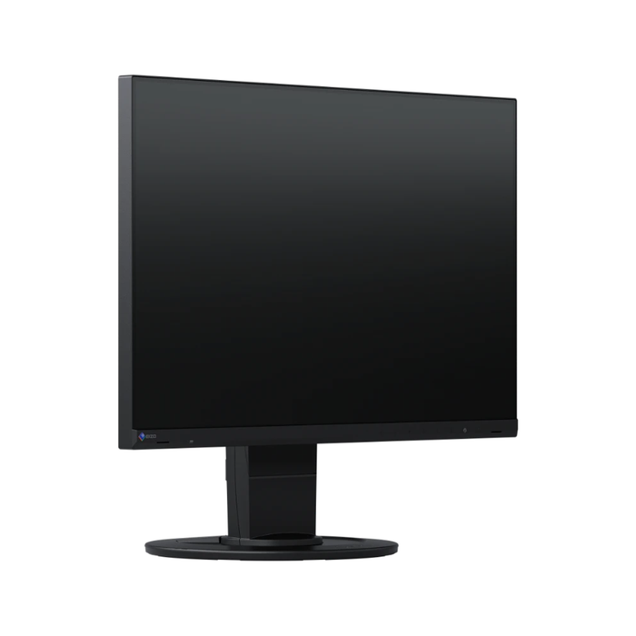 The EIZO FlexScan EV2360 23 Inch Full HD Monitor in black shown from the front with an adjustable base.