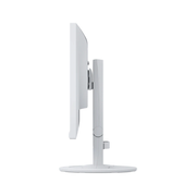 The EIZO FlexScan EV2360-WT 23 Inch Full HD Monitor in white shown from the side on an adjustable base.