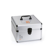 The sturdy hard case for the RAL P2 Plastic samples, with carry handle and clip lock.