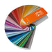 The RAL EFFECT E4 colour guide fanned out for browsing metallic colour samples. One colour is shown per fanned out page.