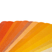 A close up image of the pages of the RAL EFFECTS E4 colour guide, showing glossy metallic colour samples for paint and lacquer applications.