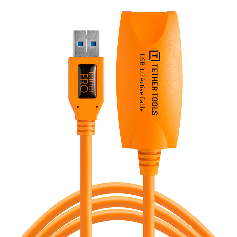Tether Tools TetherPro USB 3.0 to USB Female Active Extension 16' (5m) Cable Orange