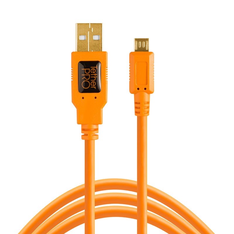 Tether Tools TetherPro USB 2.0 to Micro-B 5-Pin 15' (4.6m) Cable Orange