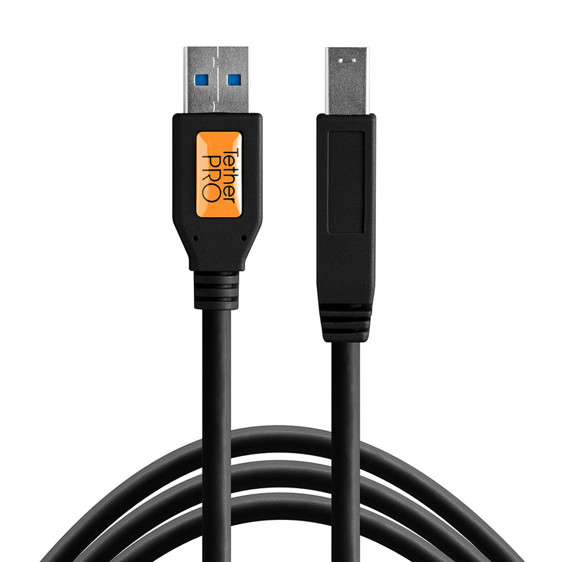 Tether Tools TetherPro USB 3.0 to Male B 15' (4.6m) Cable Black