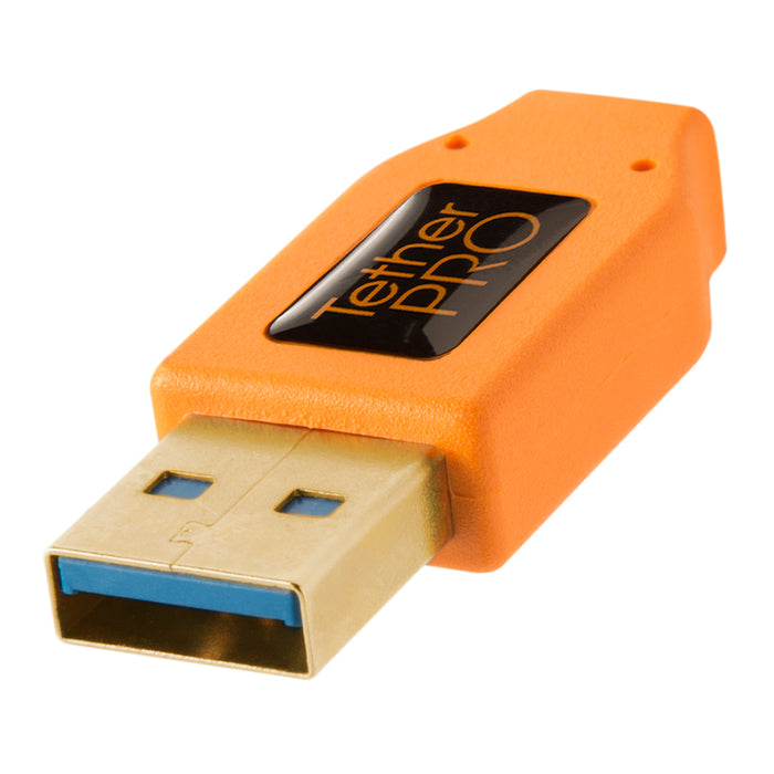 Tether USB-C vers USB-C Angle droit - Orange - Foto Erhardt