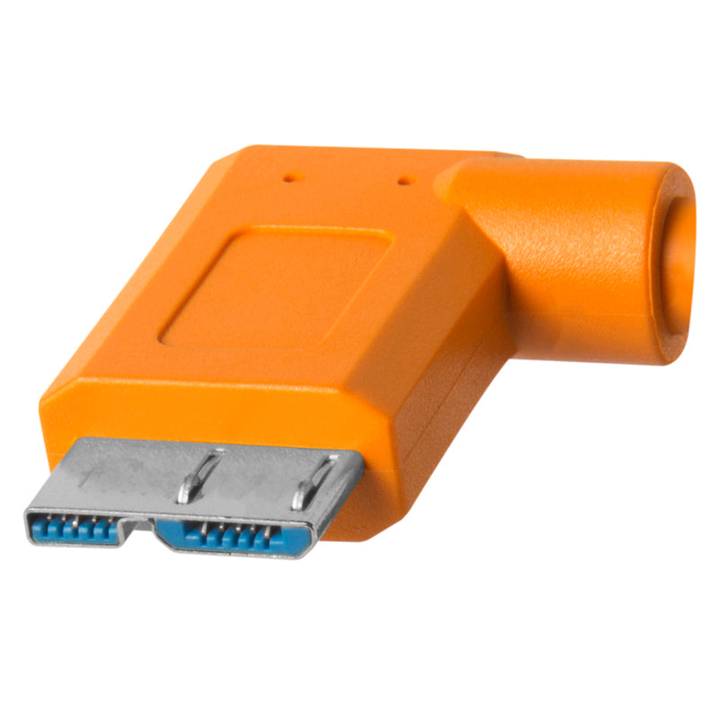 Tether Tools TetherPro USB-C to Micro-B Right Angle 15' (4.6m) Cable Orange
