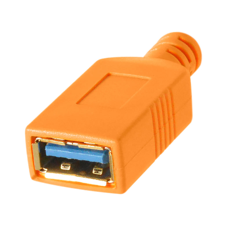 Tether Tools TetherPro USB-C to USB Female Adapter 15' (4.6m) Cable Orange