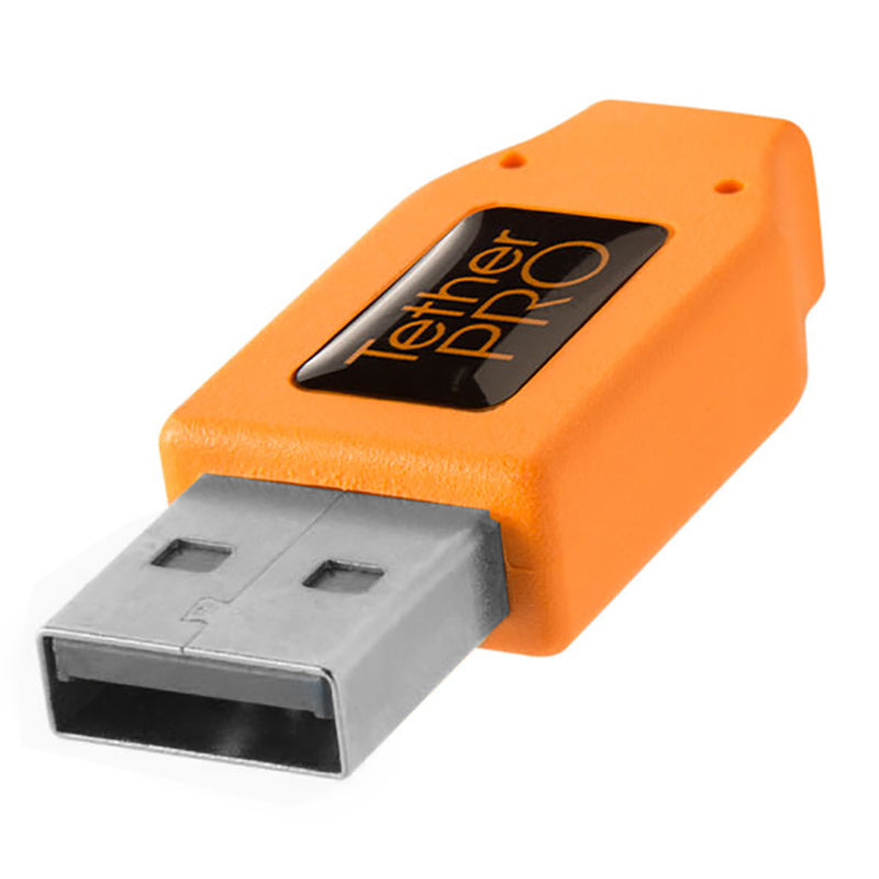Tether Tools TetherPro USB 3.0 to USB-C Right Angle Pigtail 20" (50cm) Cable Orange