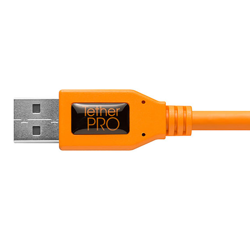 Tether Tools TetherPro USB 3.0 to USB-C Right Angle Pigtail 20" (50cm) Cable Orange
