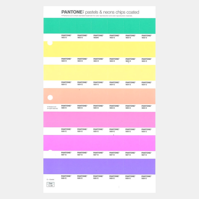 PANTONE Pastels & Neons Chips Replacement Pages Coated (1 pk PANTONE Pastels & Neons Chips Replacement Pages Coated (1 pk