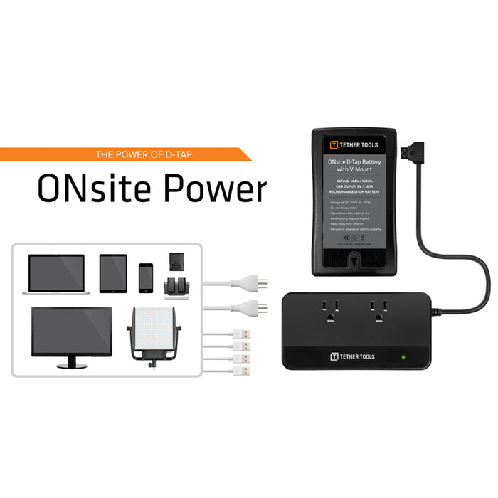 Tether Tools ONsite D-Tap to AC Power Supply