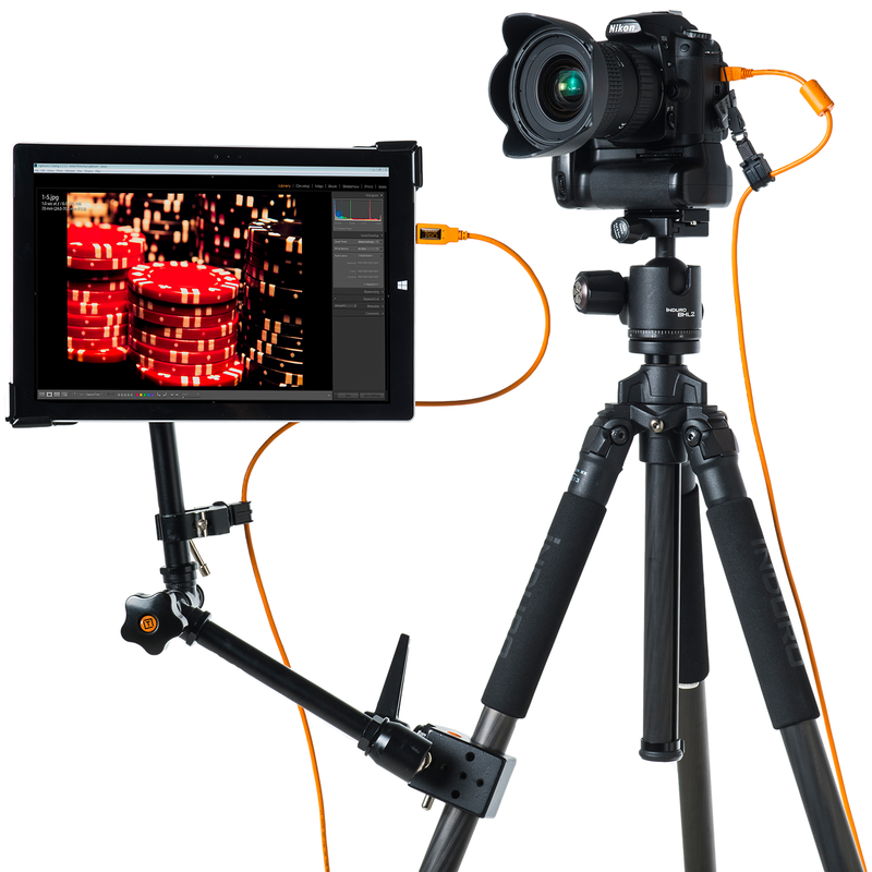 Tether Tools AeroTab iPad Clamp with Black Bracket & Baby Adapter Large